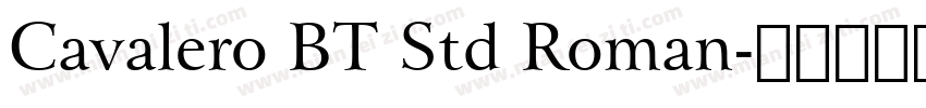 Cavalero BT Std Roman字体转换
